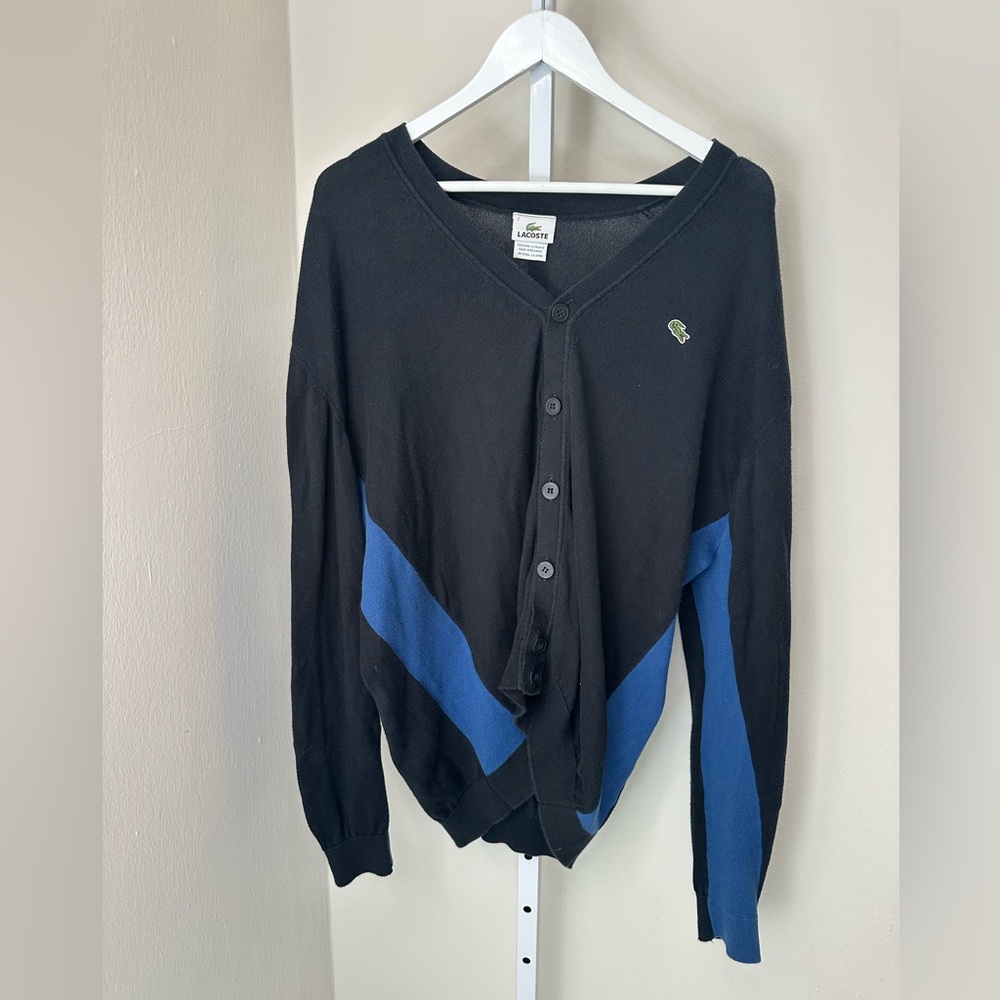 Lacoste 100% Cotton Cardigan Sweater in Size 7 (whatever that means)